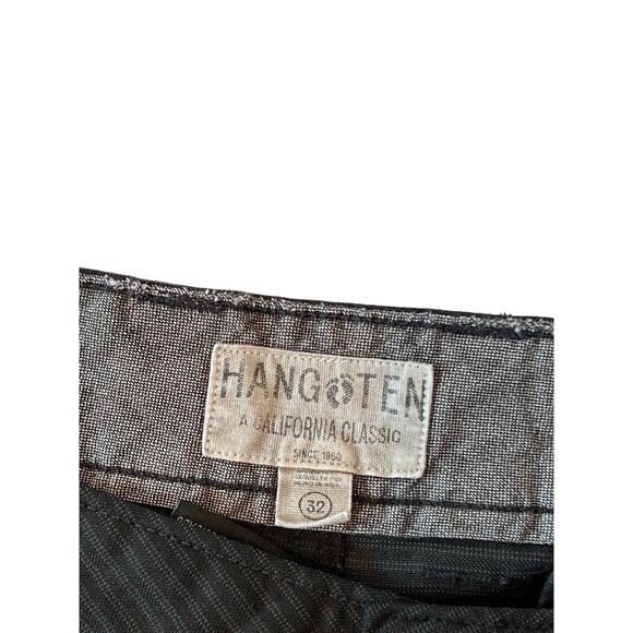 Hang Ten Flat Front 9" Inseam Black Soot Shorts W-32 - Picture 3 of 4